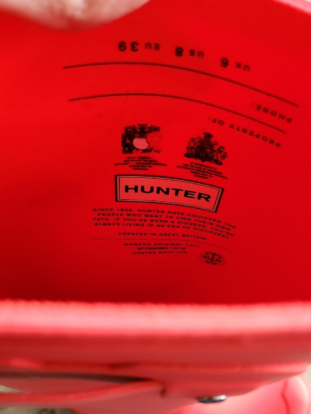 RARE Matte Hot Pink Hunter Rain Boots - Picture 2 of 5